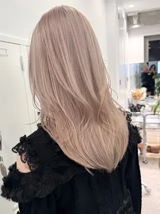 セミロング カラー 原宿ブリーチカラー /三村克彦のヘアスタイル