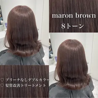 カラー 🤍ブリーチなし ブラウンhimi🤍のヘアスタイル