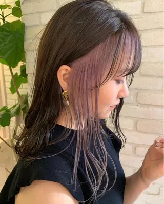 ロング カラー ヘアアレンジ 仙台Ｉ韓国レイヤー Ｉ髪質改善Ｉ伊藤拓海のヘアスタイル