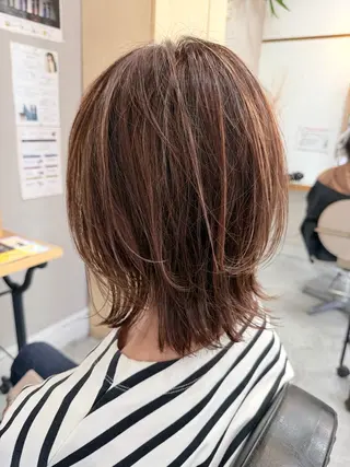 ミディアム カラー ヘアアレンジ 似合わせ×店長 🍊Raimu🍊のヘアスタイル