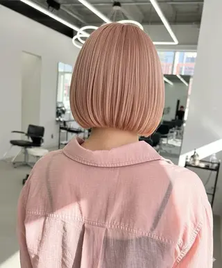 ショート カラー ヘアアレンジ VIMhair天神店 縮毛矯正 ハイライトのヘアスタイル