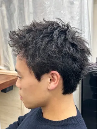 ショート パーマ メンズ 【メンズパーマ特化】 🍏網中勇喜のヘアスタイル