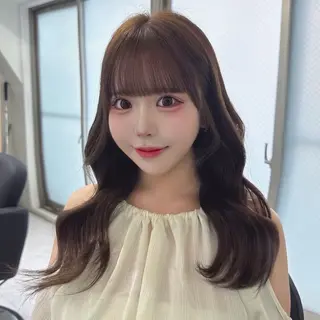 ミディアム カラー 🔗透明感カラー🔗 エクステ✂️はるちかのヘアスタイル
