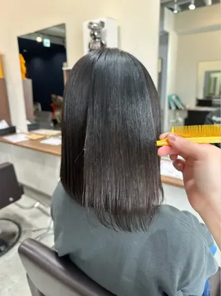 ショート 縮毛矯正+モテカラー 🎀✨MIHOのヘアスタイル