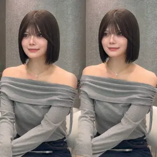 ショート カラー ヘアアレンジ ブリーチなしW🎀 髪質改善／はのんのヘアスタイル