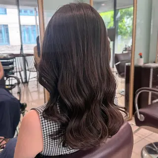 セミロング パーマ 韓国風パーマ🌿コテ 巻き風パーマ/るいのヘアスタイル