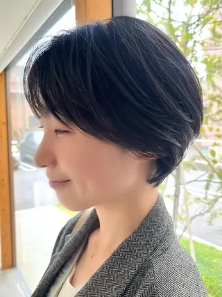 ショート カラー パーマ/縮毛矯正 揚村武斗のヘアスタイル