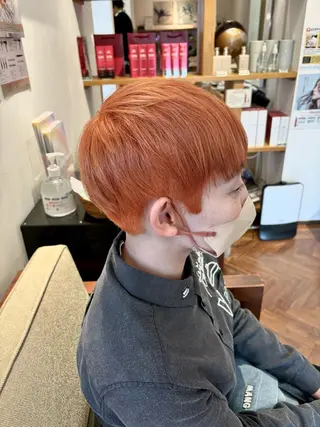 ショート カラー ショート✖️縮毛矯正 ✂️秋山知穂✂️のヘアスタイル