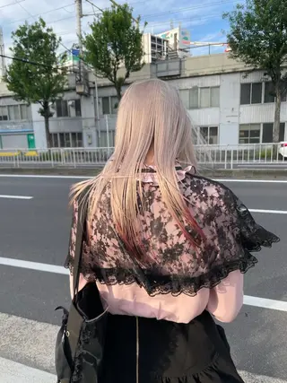 セミロング カラー 名古屋ハイトーン/ 🐶ブリーチ専門店のヘアスタイル