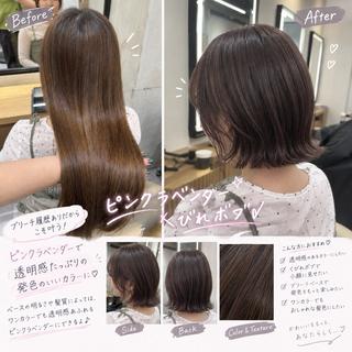 カラー 透明感カラー/ブ リーチ/harukaのヘアスタイル