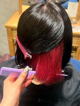 カラー 🎀ユズミ/ブリーチ /アレンジ🎀のヘアスタイル