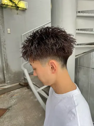 パーマ メンズ メンズパーマ特化/ シャドウ/波巻/陸翔のヘアスタイル