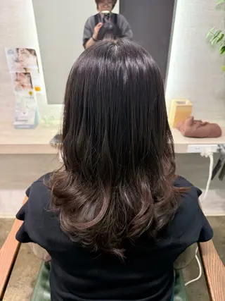 セミロング パーマ 縮毛矯正/ /関内/あべももこのヘアスタイル