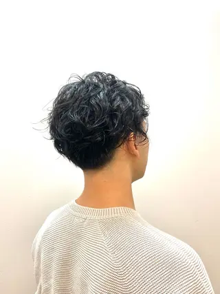 ショート パーマ メンズ 染谷 れなのヘアスタイル