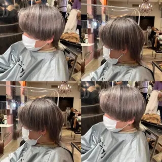 ショート カラー メンズ 髪質改善・縮毛矯正 特化・ユウシンのヘアスタイル