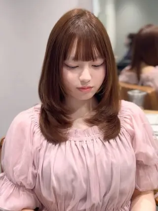 セミロング カラー 盛れヘア🪽 /miyu🎀のヘアスタイル