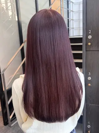 セミロング カラー 🎀ブリーチなし ピンク🎀sakiのヘアスタイル