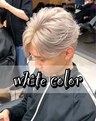 ショート カラー メンズ 🫧透明感カラー🫧 艶髪🫧韓国ヘアのヘアスタイル