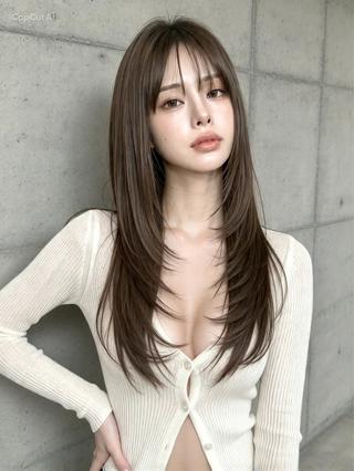 ロング 神戸/karina /レイヤー/顔まわりのヘアスタイル