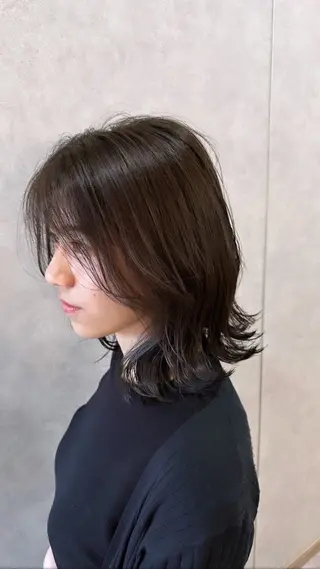 ミディアム 艶カラー/ショート ボブ/TOSHIKIのヘアスタイル