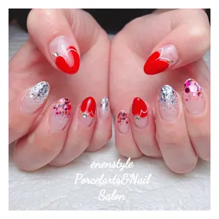 ミディアム ネイル 🐾enen style 🐾のネイルデザイン