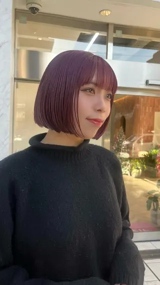 ショート カラー 柔らかい艶暖色 レイヤー🫧姫汝のヘアスタイル