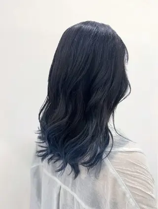 ミディアム カラー イノクチ マコト髪質改善カラーのヘアスタイル