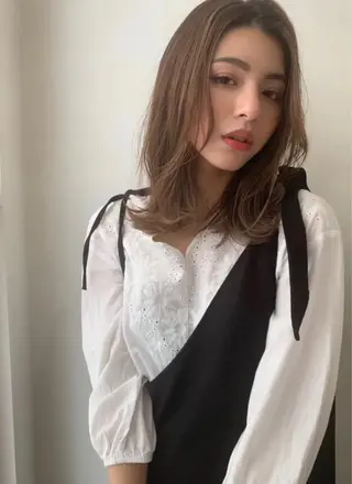 セミロング & kuのヘアスタイル