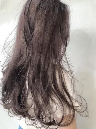 セミロング カラー ヘアアレンジ Aloa透明感ヘア ♡kanami♡のヘアスタイル