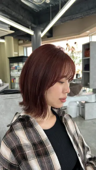 ミディアム カラー ESQUISSE リコのヘアスタイル