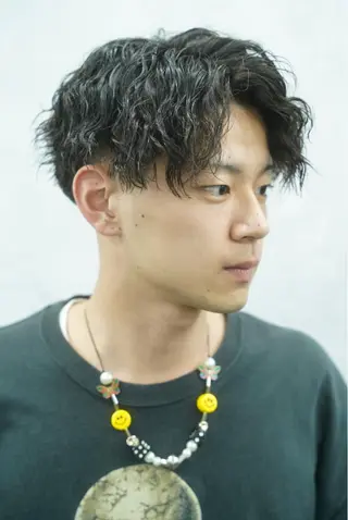ショート パーマ メンズ 垢抜け・メンズパーマ 津山祐紀のヘアスタイル
