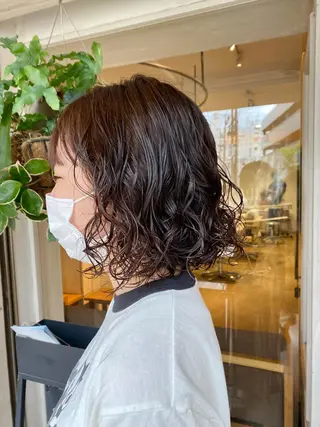 ショート パーマ ショート/ボブ/ パーマ/TOMOMIのヘアスタイル