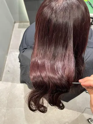 ミディアム カラー 髪質改善艶髪特化 二瓶 海人のヘアスタイル