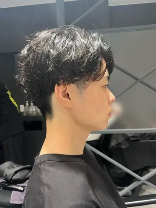ショート パーマ 曲がる縮毛矯正 バレイヤージュ森田のヘアスタイル