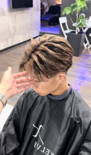 ショート メンズ縮毛矯正 🎖アジマ リョオのヘアスタイル
