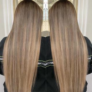 ロング カラー ヘアアレンジ プルエクステ 𝑾𝑨𝑲𝑨のヘアスタイル