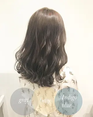 ミディアム カラー 【ツヤ髪カラー】本郷 星音のヘアスタイル