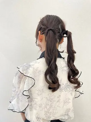 ロング ヘアアレンジ CARELLY Rukaのマツエク・マツパデザイン