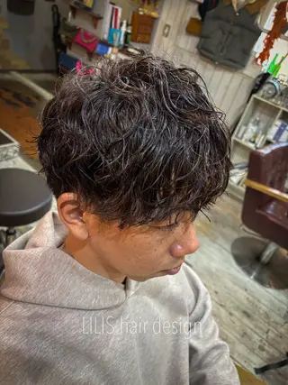 ショート パーマ メンズ LILIS hair designのヘアスタイル