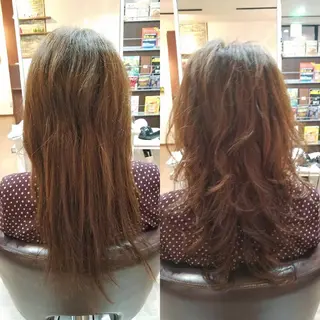 ミディアム パーマ 大川 幸樹のヘアスタイル
