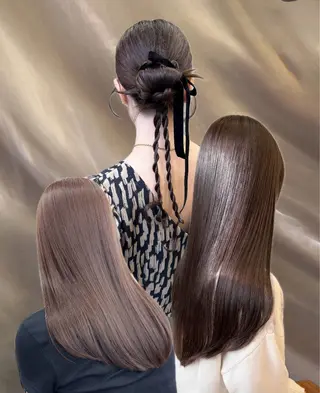 ロング カラー パーマ ヘアアレンジ 💖美髪矯正💖 辻未侑のヘアスタイル