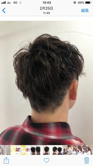 パーマ メンズ mopa りこのヘアスタイル