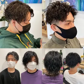 ショート パーマ メンズ リベイルけんた モデル募集のヘアスタイル