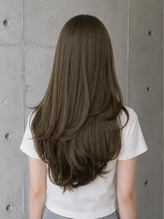 セミロング カラー ヘアアレンジ 🌫️大人韓国ヘア 🌫️naoyaのヘアスタイル