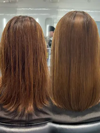 セミロング カラー パーマ 🫧縮毛矯正🫧 髪質改善RIKU🫧のヘアスタイル