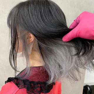 ミディアム カラー ヘアアレンジ 韓国風ベージュ🤎 赤みなし🌿横浜🤎のヘアスタイル