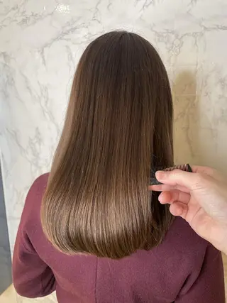セミロング カラー 髪質改善・縮毛矯正 濱　泰賀のヘアスタイル