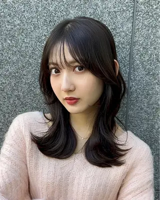 セミロング カラー パーマ ヘアアレンジ ⭐️銀座/ショート/ 艶カラー/りょうがのヘアスタイル
