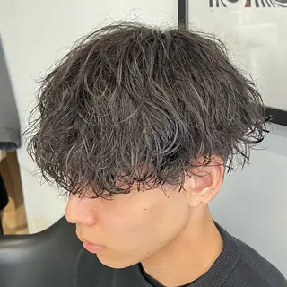 ショート パーマ メンズ メンズパーマ/波巻き 新潟/万代/夏芽🎀のヘアスタイル