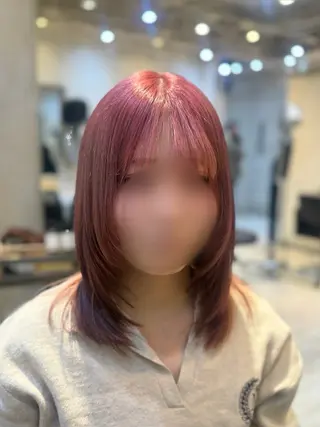 ミディアム カラー Lutia 新宿 髪質改善/アカリ🎀のヘアスタイル